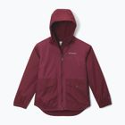 Detská bunda do dažďa Columbia Rainy Trails II Fleece rich wine