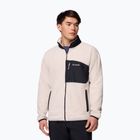 Pánska fleecová mikina Columbia Fast Trek Overlay Full Zip dark stone/black