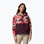 Dámska vetrovka Columbia Spire Valley Printed Windbreaker washed red ikatbloom print/moonvista