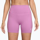 Dámske šortky Nike One High-Waisted Biker 5" light magenta/white