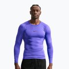Pánske tréningové tričko longsleeve Nike Pro Dri-Fit Tight Fitness persian violet/black