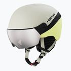 Detská lyžiarska prilba HEAD Yuki Visor Jr lime swirl/silver/red