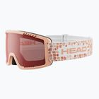 Detské lyžiarske okuliare HEAD Contex Yuki Jr red/peach
