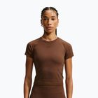 Dámske tréningové tričko Nike Pro Seamless Dri-Fit SS cacao wow