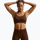 Dámske šortky Nike Pro Seamless High-Waisted Biker 5" cacao wow