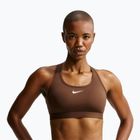 Dámska fitness podprsenka Nike Swoosh Medium Support cacao wow/white
