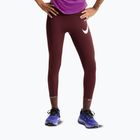 Dámske bežecké legíny Nike Tempo Swoosh Run High-Waisted 7/8 mystic dates/white