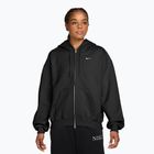 Dámska mikina Nike Studio Fleece Medium Weight Oversized Full Zip total black/sail