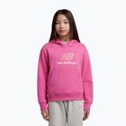 Detská mikina New Balance FT Stacked Logo Hoodie pink satin