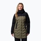 Dámsky páperový kabát Columbia Mountain Croo III Mid Down stone green/black