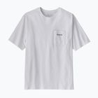 Pánske tričko Patagonia Boardshort Logo Pocket Responsibili fiber white