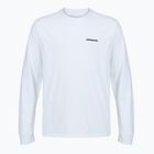 Pánske tričko longsleeve Patagonia P-6 Logo Responsibili fiber white