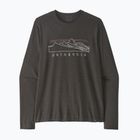 Pánske tričko longsleeve Patagonia Cap Cool Trail Stratapeaks ink black