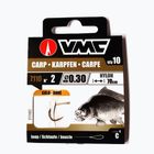 VMC Karp Gold methode leader loop háčik s ostňom + vlasec 10 ks zlatý 271102