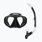 Súprava na šnorchlovanie arena Premium Snorkeling Set black/clear/black