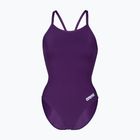 Dámske jednodielne plavky Arena Team Light Drop Solid plum/white