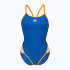 Dámske jednodielne plavky arena Icons Super Fly Back Solid blue/orange 005036/751