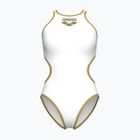 Dámske jednodielne plavky Arena One Biglogo One Piece white/gold