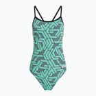 Dámske jednodielne plavky Arena Escape Challenge Back black/water blue multi