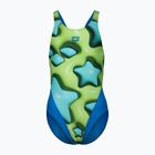 Arena Star Shaped Swim Tech L modré river/soft green/multi detské jednodielne plavky