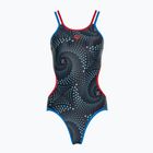 Dámske jednodielne plavky arena One Fireflow Double Cross blue river/red/black multi