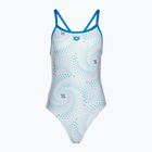 Dámske jednodielne plavky arena Fireflow Challenge back blue river/white multi