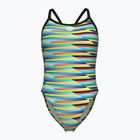 Dámske jednodielne plavky arena Racing Stripe Xcriss Cross black multi/black