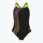 Detské jednodielne plavky arena Sound Track Swim Pro Back black/artic lime
