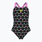 Detské jednodielne plavky arena Multiple Dot Swim Pro Back multi black/orchid