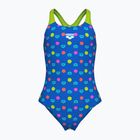 Detské jednodielne plavky arena Multiple Dot Swim Pro Back multi blue/artic lime
