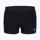 Pánske plavecké boxerky arena Graphic Swim Short black/turquoise