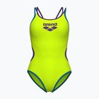 Dámske jednodielne plavky arena One Double Cross Back One Piece artic lime/plum/blue cosmo