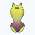 Dámske jednodielne plavky arena One Shaded Print Tech One Back artic lime violetta multi/neon blue