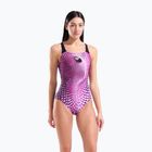 Dámske jednodielne plavky arena Peacock Swim Pro Back multi pink/black