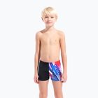Chlapčenské plavecké boxerky arena Loud Swim Short black/multi