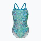 Dámske jednodielne plavky arena Snake Skin Challenge blue cosmo multi/blue cosmo