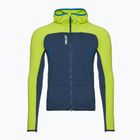 Pánska mikina Millet Fusion Grid Hoodie dark denim/acid green