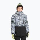 Detská snowboardová bunda Quiksilver Mission Printed Block heritage scribble black