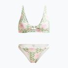 Dámske dvojdielne plavky ROXY Hibiscus Daze Elongated Tri basil party waves yw