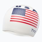 Plavecká čiapka TYR USA Silicone white