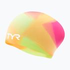 Plavecká čiapka TYR Tiedye Long Hair Multicolor Jr yellow/pink/orange