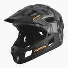 Detská cyklistická prilba Alpina Rupi black camo/orange matt