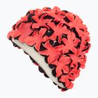 Dámska plavecká čiapka Fashy Flowers red/black