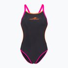 Dámske jednodielne plavky aquaFeel Training V-Back grey/smoke