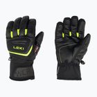 Lyžiarske rukavice LEKI WCR Team 3D Junior black ice/lemon