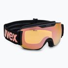 Lyžiarske okuliare UVEX Downhill 2 S black mat/mirror rose colorvision yellow 55//447/243
