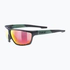 Slnečné okuliare UVEX Sportstyle 706 black/moss matt/mirror red