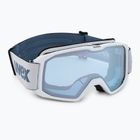 Lyžiarske okuliare UVEX Elemnt FM white mat/mirror silver blue 55//64/13