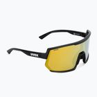 Cyklistické okuliare UVEX Sportstyle 235 P black mat/mirror yellow 53/3/032/2230