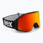 Lyžiarske okuliare UVEX Gravity FM black matt/mirror red orange clear